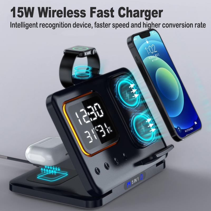 15W Wireless Chargers Stand 5 In1